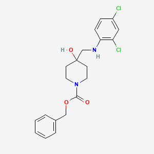 molecular formula C20H22Cl2N2O3 B1525608 苯甲基 4-{[(2,4-二氯苯基)氨基]甲基}-4-羟基哌啶-1-羧酸酯 CAS No. 1353878-14-4