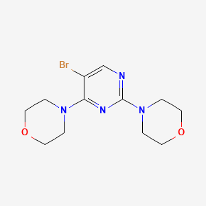 4-[5-Bromo-4-(morpholin-4-yl)pyrimidin-2-yl]morpholine