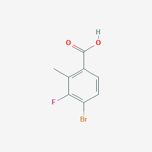 molecular formula C8H6BrFO2 B1525638 4-Bromo-3-fluoro-2-methylbenzoic acid CAS No. 1349716-97-7