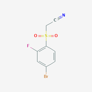 molecular formula C8H5BrFNO2S B1525647 [(4-Bromo-2-fluorophenyl)sulfonyl]acetonitrile CAS No. 1325304-63-9
