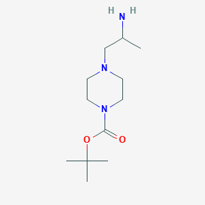 molecular formula C12H25N3O2 B1525649 Tert-butyl 4-(2-aminopropyl)piperazine-1-carboxylate CAS No. 1779927-90-0