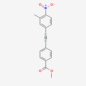 molecular formula C17H13NO4 B15256506 Methyl 4-[2-(3-methyl-4-nitrophenyl)ethynyl]benzoate 