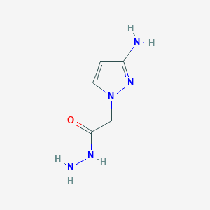 molecular formula C5H9N5O B1525654 2-(3-amino-1H-pyrazol-1-yl)acetohydrazide CAS No. 1338494-97-5