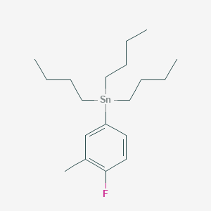 molecular formula C19H33FSn B152566 Tributyl(4-fluoro-3-methylphenyl)stannane CAS No. 130739-96-7
