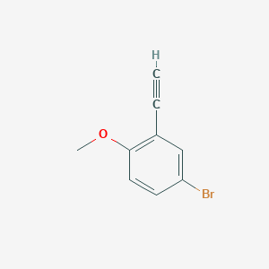 molecular formula C9H7BrO B1525663 4-Bromo-2-ethynyl-1-methoxybenzene CAS No. 1057669-94-9