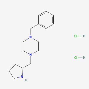 molecular formula C16H27Cl2N3 B1525673 1-苄基-4-(2-吡咯烷基甲基)哌嗪二盐酸盐 CAS No. 1220036-00-9