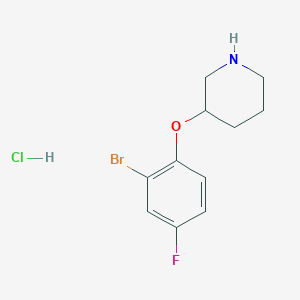 3-(2-Bromo-4-fluorophenoxy)piperidine hydrochloride