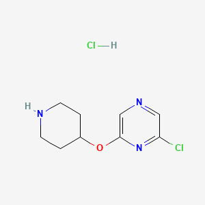 2-Chloro-6-(piperidin-4-yloxy)pyrazine hydrochloride