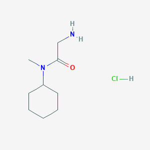 molecular formula C9H19ClN2O B1525683 2-Amino-N-cyclohexyl-N-methylacetamide hydrochloride CAS No. 1220036-32-7