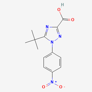 molecular formula C13H14N4O4 B15256891 5-tert-Butyl-1-(4-nitrophenyl)-1H-1,2,4-triazole-3-carboxylic acid 