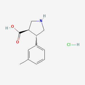 trans-4-(m-Tolyl)pyrrolidine-3-carboxylic acid hydrochloride