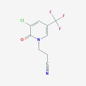 3-(3-Chloro-2-oxo-5-(trifluoromethyl)-2H-pyridin-1-YL)propionitrile