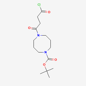 molecular formula C15H25ClN2O4 B15257102 tert-Butyl 5-(4-chloro-4-oxobutanoyl)-1,5-diazocane-1-carboxylate 