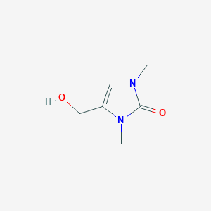 molecular formula C6H10N2O2 B15257162 4-(Hydroxymethyl)-1,3-dimethyl-2,3-dihydro-1H-imidazol-2-one 