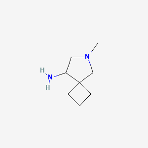 molecular formula C8H16N2 B15257181 6-Methyl-6-azaspiro[3.4]octan-8-amine 