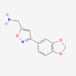 (3-(Benzo[D][1,3]dioxol-5-YL)isoxazol-5-YL)methanamine