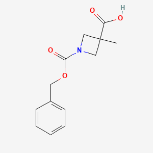 molecular formula C13H15NO4 B1525727 1-[(Benzyloxy)carbonyl]-3-methylazetidine-3-carboxylic acid CAS No. 1143525-35-2