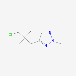 molecular formula C8H14ClN3 B15257291 4-(3-Chloro-2,2-dimethylpropyl)-2-methyl-2H-1,2,3-triazole 