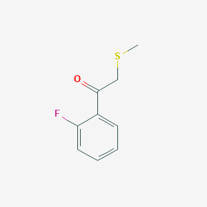 molecular formula C9H9FOS B15257292 1-(2-Fluorophenyl)-2-(methylsulfanyl)ethan-1-one 