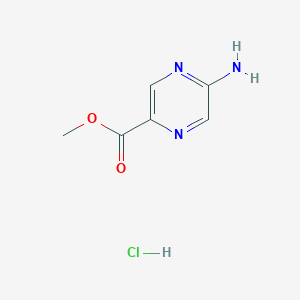molecular formula C6H8ClN3O2 B1525733 Methyl 5-aminopyrazine-2-carboxylate hydrochloride CAS No. 1417794-63-8
