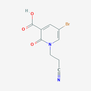 5-Bromo-1-(2-cyanoethyl)-2-oxo-1,2-dihydropyridine-3-carboxylic acid