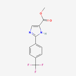 molecular formula C12H9F3N2O2 B1525737 methyl 2-[4-(trifluoromethyl)phenyl]-1H-imidazole-4-carboxylate CAS No. 762286-20-4