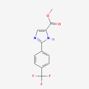 molecular formula C12H9F3N2O2 B1525737 Methyl 2-(4-(trifluoromethyl)phenyl)imidazole-5-carboxylate CAS No. 762286-20-4