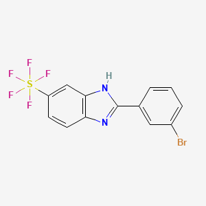 molecular formula C13H8BrF5N2S B1525742 2-(3-Bromophenyl)-5-(pentafluorosulfanyl)-1H-benzoimidazole CAS No. 1379803-58-3