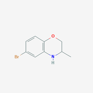 molecular formula C9H10BrNO B1525743 6-Bromo-3-methyl-3,4-dihydro-2H-benzo[b][1,4]oxazine CAS No. 1254332-84-7