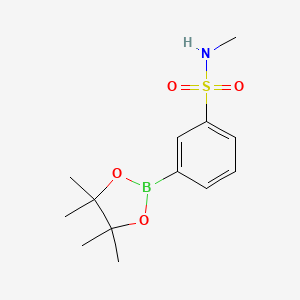 molecular formula C13H20BNO4S B1525744 N-methyl-3-(4,4,5,5-tetramethyl-1,3,2-dioxaborolan-2-yl)benzenesulfonamide CAS No. 1293987-69-5