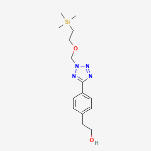 molecular formula C15H24N4O2Si B1525746 2-(4-(2-((2-(Trimethylsilyl)ethoxy)methyl)-2H-tetrazol-5-yl)phenyl)ethanol CAS No. 1313712-16-1