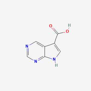 molecular formula C7H5N3O2 B1525747 7H-Pyrrolo[2,3-D]pyrimidine-5-carboxylic acid CAS No. 1234616-77-3