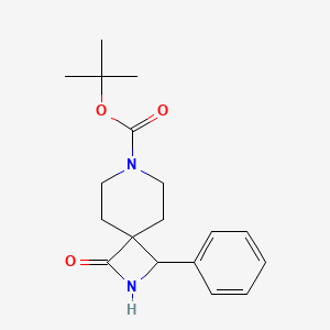 molecular formula C18H24N2O3 B1525748 TERT-BUTYL 3-OXO-1-PHENYL-2,7-DIAZASPIRO[3.5]NONANE-7-CARBOXYLATE CAS No. 1014114-59-0
