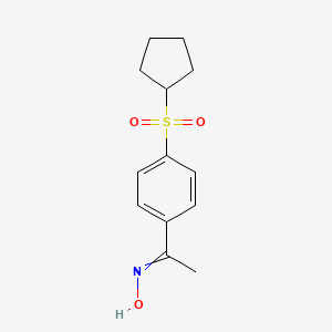 (1E)-1-[4-(cyclopentylsulfonyl)phenyl]ethanone oxime