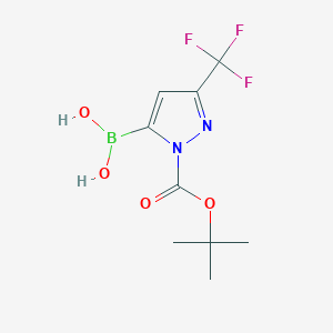 molecular formula C9H12BF3N2O4 B1525751 1-Boc-3-trifluoromethylpyrazole-5-boronic acid CAS No. 1684433-60-0