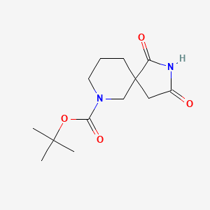 molecular formula C13H20N2O4 B1525753 tert-Butyl 1,3-dioxo-2,7-diazaspiro[4.5]decane-7-carboxylate CAS No. 1160246-76-3