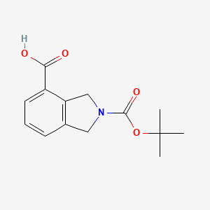 molecular formula C14H17NO4 B1525759 2-(tert-Butoxycarbonyl)isoindoline-4-carboxylic acid CAS No. 1044764-69-3