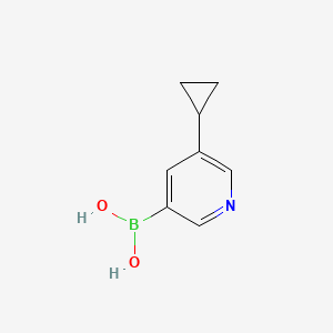 molecular formula C8H10BNO2 B1525760 5-Cyclopropylpyridin-3-ylboronic acid CAS No. 1044210-58-3