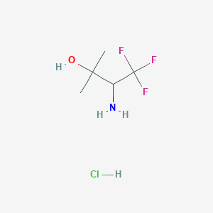 molecular formula C5H11ClF3NO B1525770 3-Amino-4,4,4-trifluoro-2-methylbutan-2-ol hydrochloride CAS No. 1039356-93-8