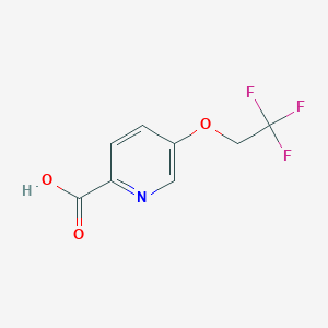 molecular formula C8H6F3NO3 B1525773 5-(2,2,2-Trifluoroethoxy)pyridine-2-carboxylic acid CAS No. 881409-53-6