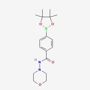 molecular formula C17H25BN2O4 B1525774 N-Morpholino-4-(4,4,5,5-tetramethyl-1,3,2-dioxaborolan-2-yl)benzamide CAS No. 879486-47-2