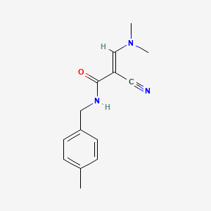 2-cyano-3-(dimethylamino)-N-[(4-methylphenyl)methyl]prop-2-enamide