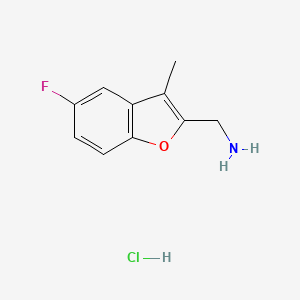 (5-Fluoro-3-methyl-1-benzofuran-2-yl)methanamine hydrochloride