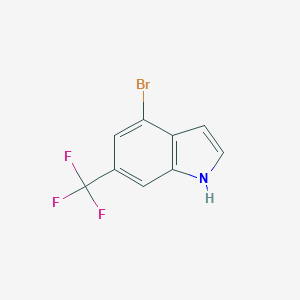 molecular formula C9H5BrF3N B152578 4-Bromo-6-(trifluoromethyl)-1H-indole CAS No. 1000342-93-7