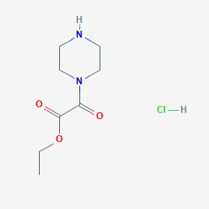 molecular formula C8H15ClN2O3 B1525781 Ethyl 2-oxo-2-(piperazin-1-yl)acetate hydrochloride CAS No. 502457-51-4