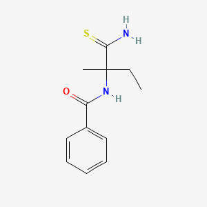 molecular formula C12H16N2OS B1525788 N-(1-carbamothioyl-1-methylpropyl)benzamide CAS No. 1292939-21-9