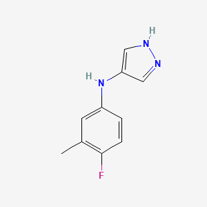 molecular formula C10H10FN3 B15257998 N-(4-Fluoro-3-methylphenyl)-1H-pyrazol-4-amine 