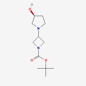 molecular formula C12H22N2O3 B1525805 tert-butyl 3-[(3S)-3-hydroxypyrrolidin-1-yl]azetidine-1-carboxylate CAS No. 1257293-73-4