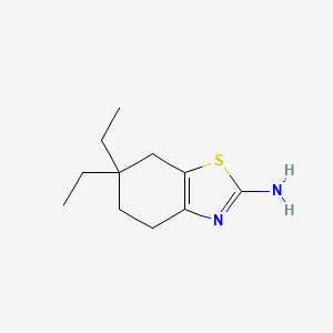 molecular formula C11H18N2S B15258096 6,6-Diethyl-4,5,6,7-tetrahydro-1,3-benzothiazol-2-amine 