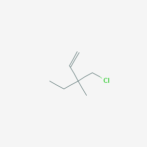 molecular formula C7H13Cl B15258106 3-(Chloromethyl)-3-methylpent-1-ene 